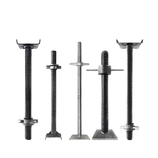 Adjustable Steel Support Top Base & Bottom Base – High-Strength Threaded Bearing Plates for Scaffolding/Shoring Systems